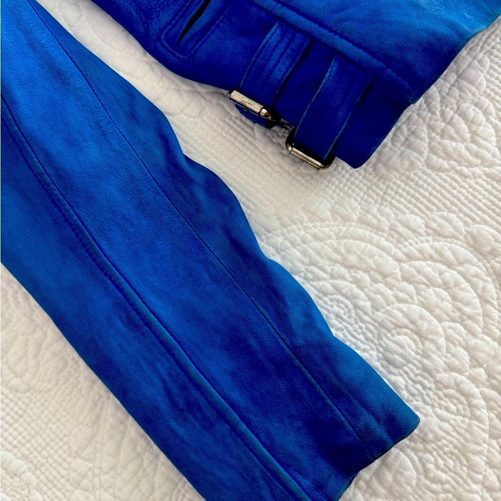 🔥 IRO Blue Leather Biker Jacket 🔥 - Picture 12 of 16